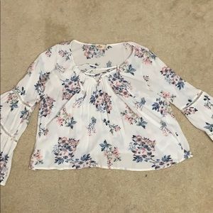 Hollister floral peasant shirt